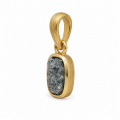 Pendentif diamant brut plaqué or 5 µ
