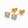 Boucles doreilles en aigue-marine plaquées or 5 µ