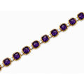 Armkette - Amethyst teilvergoldet 5µ