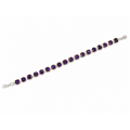 Armkette - Amethyst teilvergoldet 5µ