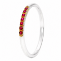 Ring Rubin, teilvergoldet 5µ