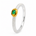 Ring Smaragd teilvergoldet 5µ