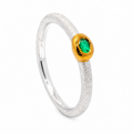 Ring Smaragd teilvergoldet 5µ
