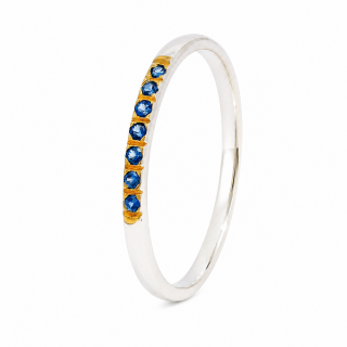 Ring Saphir teilvergoldet 5µ