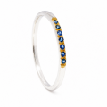 Ring Saphir teilvergoldet 5µ