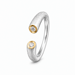 Ring Diamant Lab Grown 0,1ct F-Si teilvergoldet 5µ