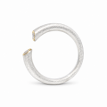 Bague avec diamant de laboratoire de 0,1 ct, F-Si, partiellement plaquée or 5 µ