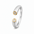 Ring Diamant Lab Grown 0,1ct F-Si teilvergoldet 5µ