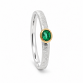 Ring Smaragd teilvergoldet 5µ