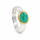 Ring Smaragd (Natur) teilvergoldet 5µ