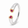 Ring Rubin (Natur) teilvergoldet 5µ