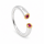 Ring Rubin (Natur) teilvergoldet 5µ
