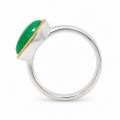 Ring Smaragd (Natur) teilvergoldet 5µ