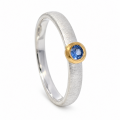 Ring Saphir teilvergoldet 5µ