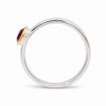 Ring Rubin (Natur) teilvergoldet 5µ