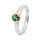 Ring Indigolith Turmalin teilvergoldet 5µ