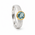 Ring Aquamarin teilvergoldet 5µ