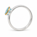 Ring Aquamarin teilvergoldet 5µ