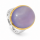 Bague en calcédoine partiellement plaquée or 5 µ