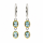 Aquamarine Dangle Earrings, partly gold-plated (5µ)