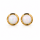 Ear studs, precious opal, gold-plated 5µ