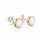 Ear studs, precious opal, gold-plated 5µ