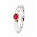 Ring Spinell, teilvergoldet 5µ
