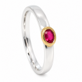 Ring Spinell, teilvergoldet 5µ