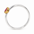Ring Spinell, teilvergoldet 5µ