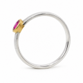 Ring Spinell, teilvergoldet 5µ