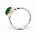 Ring Indigolith Turmalin teilvergoldet 5µ