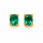 Indigolite Stud Earrings, partly gold-plated, 5µ
