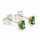 Indigolite Stud Earrings, partly gold-plated, 5µ