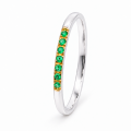 Ring Smaragd teilvergoldet 5µ
