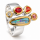 Ring Boulder Opal, Saphir, Diamant teilvergoldet 5µ