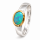 Ring Schwarzopal teilvergoldet 5µ