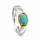 Ring with black opal, partly gold-plated, 5µ