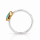Ring with black opal, partly gold-plated, 5µ