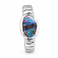 Bague Boulder Opal partiellement plaquée or 5µ