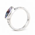 Ring Boulder Opal teilvergoldet 5µ
