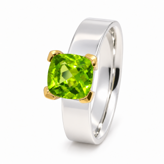 Ring Peridot teilvergoldet 5µ