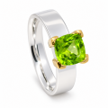 Ring Peridot teilvergoldet 5µ
