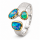 Ring Edelopal teilvergoldet 5µ