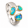 Ring Edelopal teilvergoldet 5µ