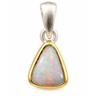 Anhänger Schwarzopal teilvergoldet 5µ