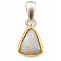 Anhänger Schwarzopal teilvergoldet 5µ