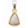Pendentif en opale noire partiellement plaqué or 5 µ
