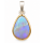 Pendentif en opale noire partiellement plaqué or 5 µ