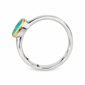 Ring precious opal partly gold-plated 5µ