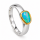 Ring precious opal partly gold-plated 5µ
